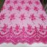 Fuchsia Floral Lace Sequin Fabric