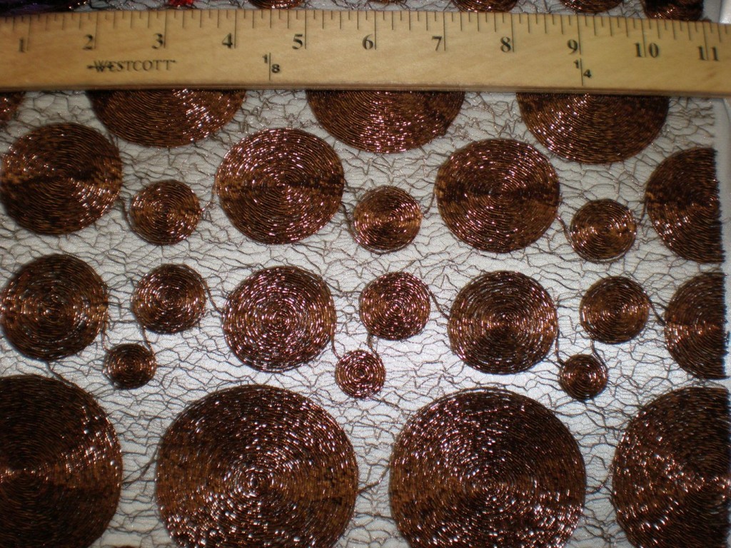 Brown Lace Vortex Fabric