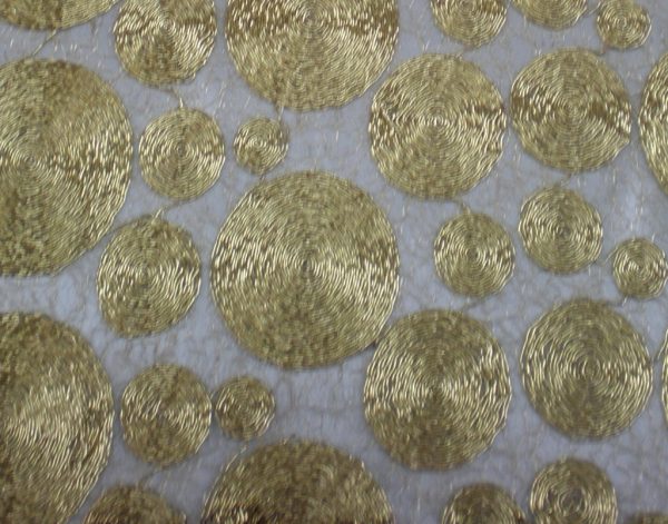 Gold Lace Vortex Fabric
