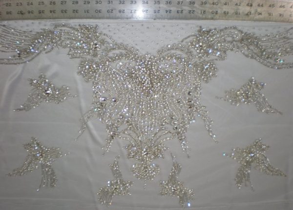 Quality White Bridal Beaded Lace