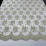 Gold Floral Embroidered Beaded Lace Sequin Mesh Fabric
