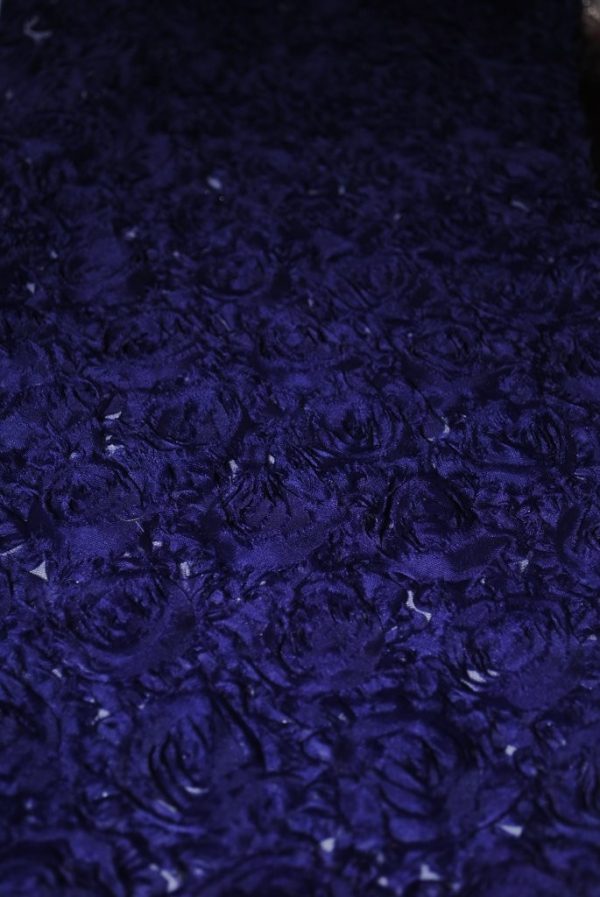 Purple Georgette Roses on Nylon Mesh