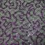 Purple sequins on black spider mesh fabric - Fabric Universe